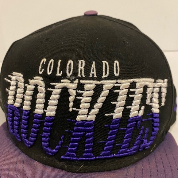 Vintage New Era MLB Colorado Rockies Baseball Hat Raised Embroidery Snapback - Picture 9 of 9